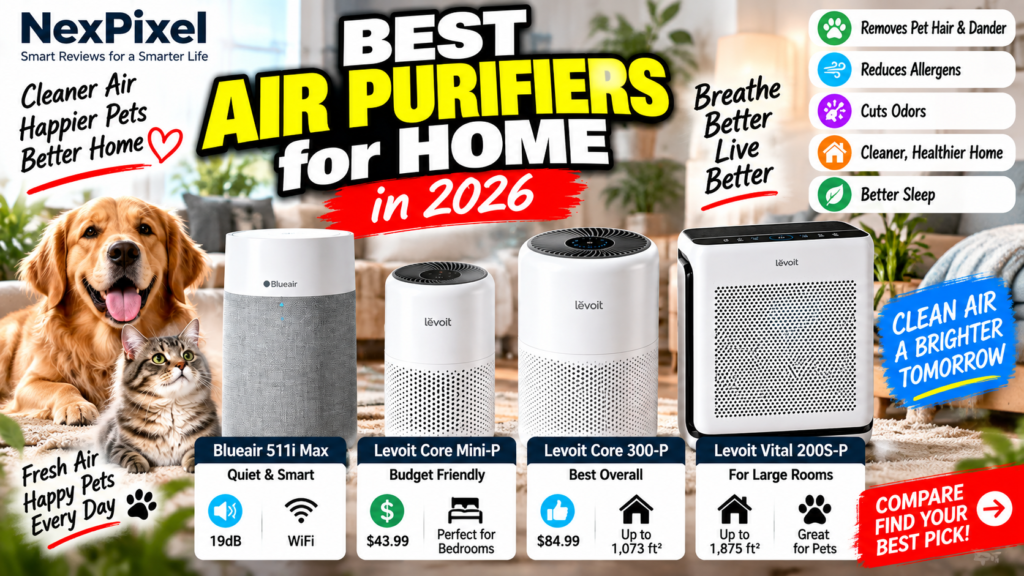Best air purifiers for home 2026 Blueair vs Levoit comparison